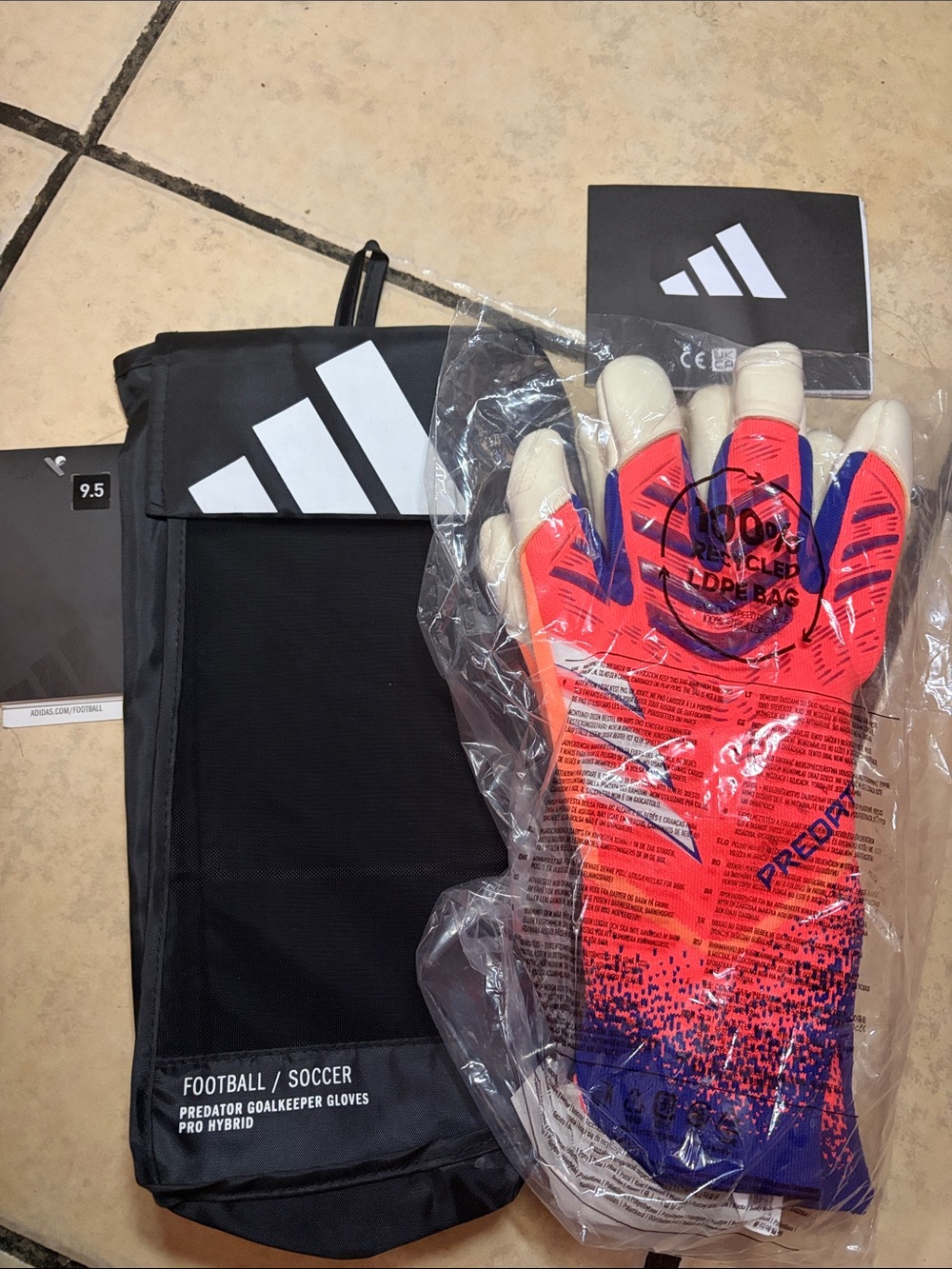 adidas Predator Goalkeeper Gloves — Red/Blue/White